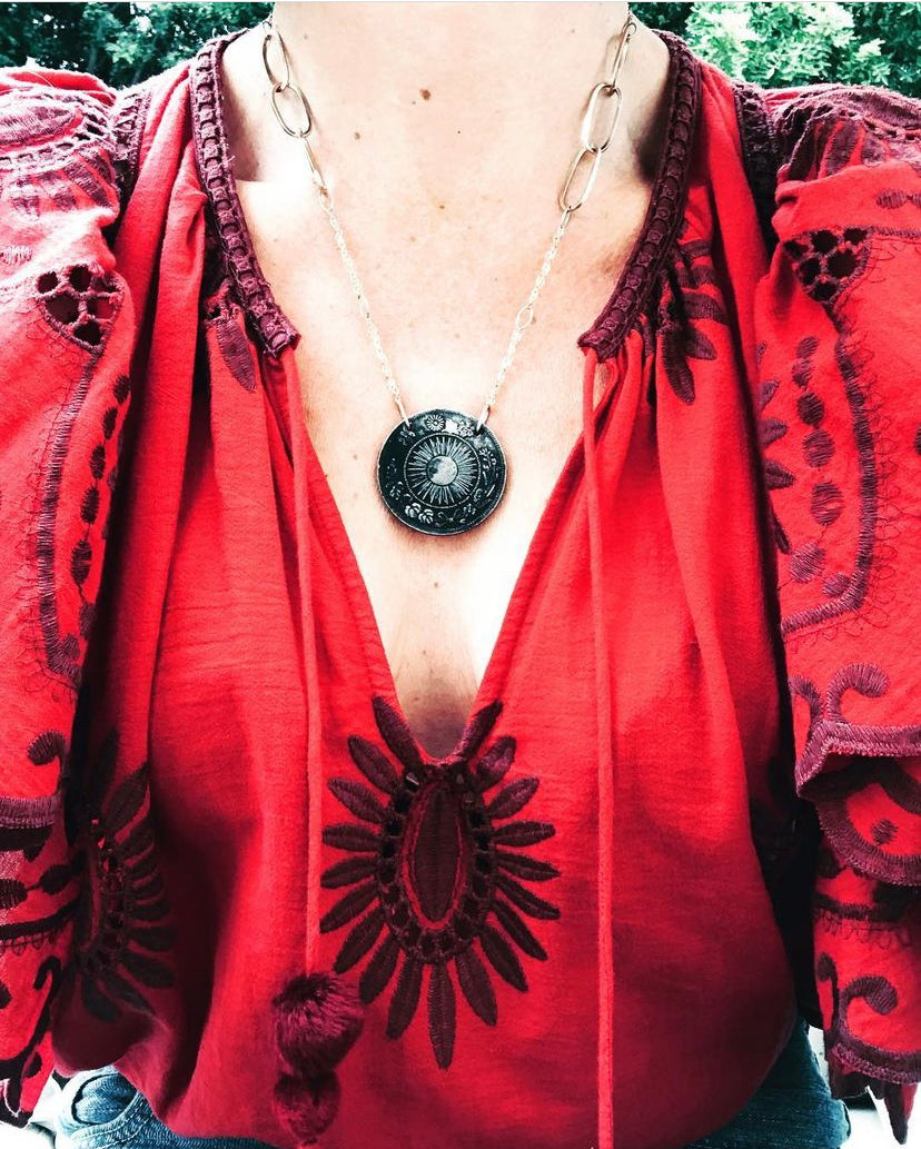 Vintage Dragon Medallion Necklace