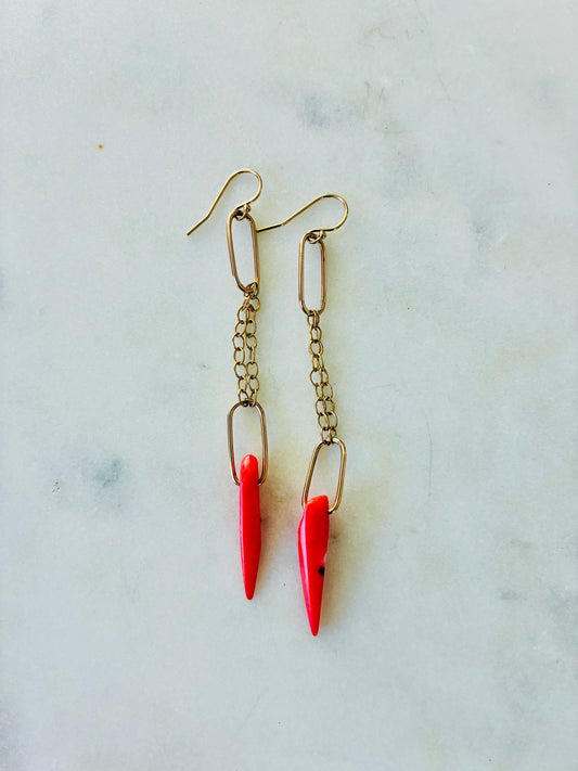 Coral Earrings