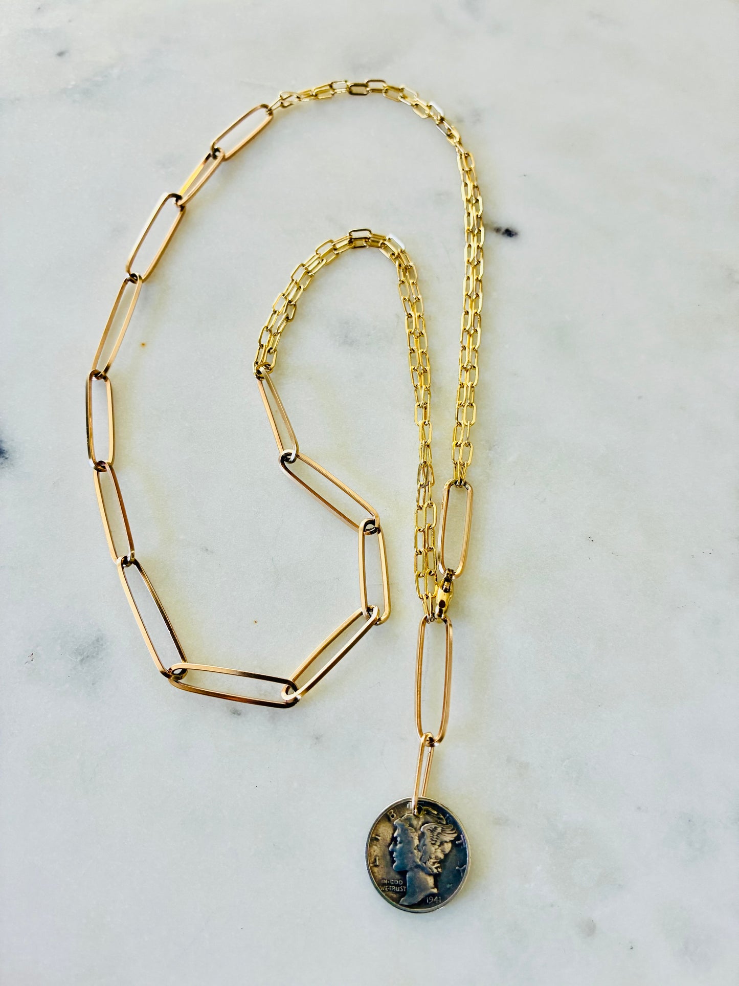 US Liberty Dime 1941 Coin Necklace