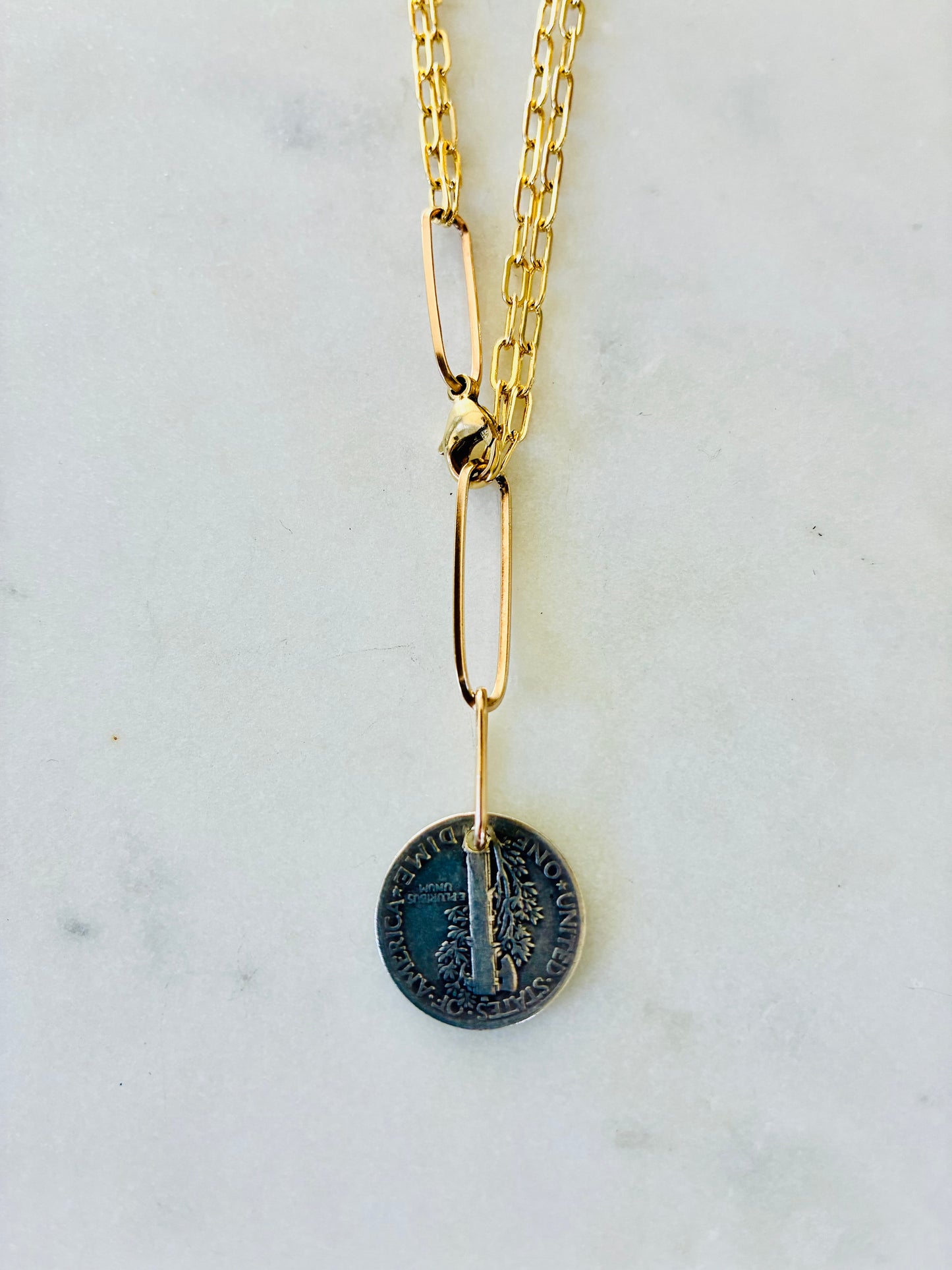 US Liberty Dime 1941 Coin Necklace
