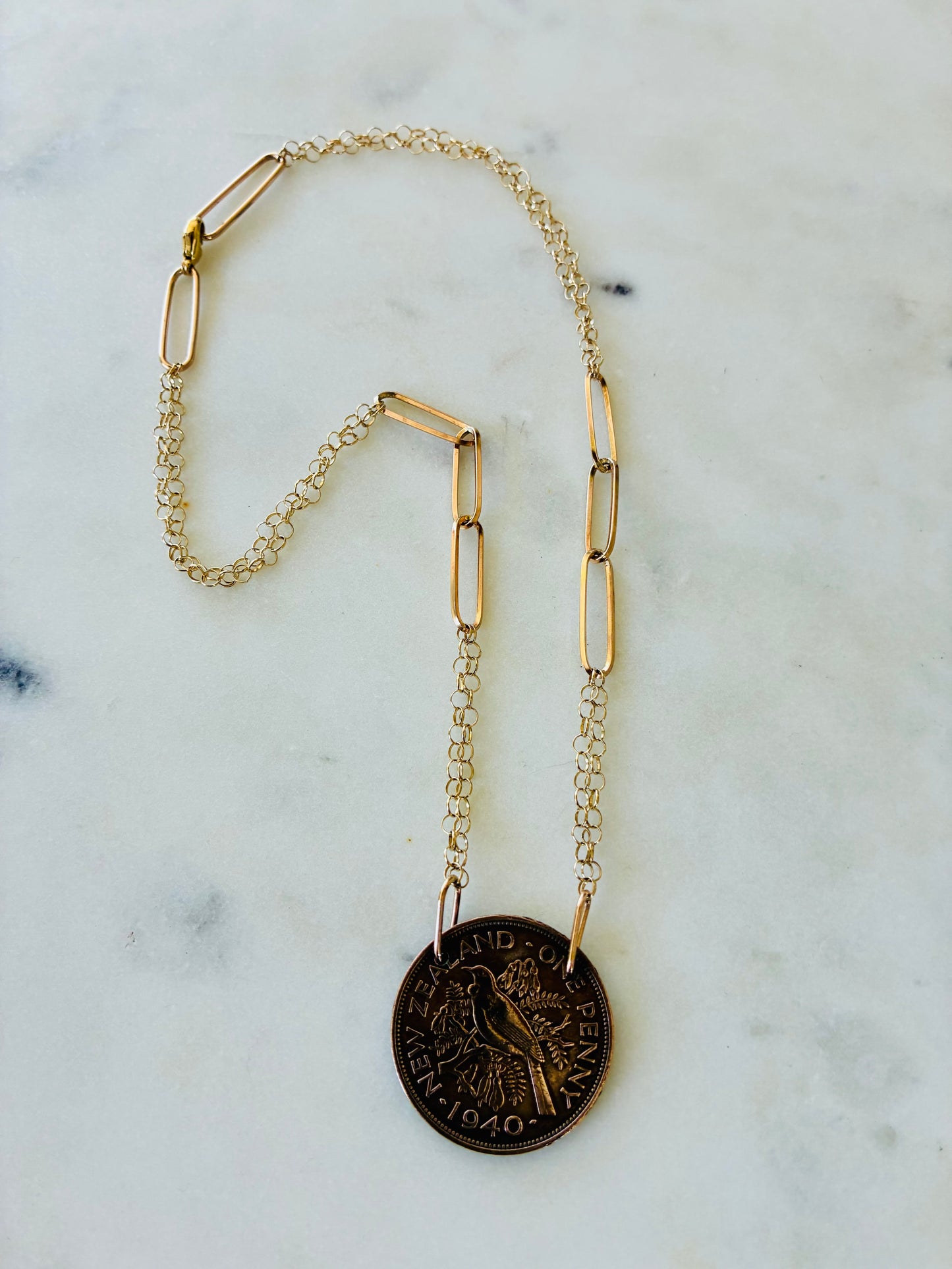 New Zealand 1940 Coin Necklace