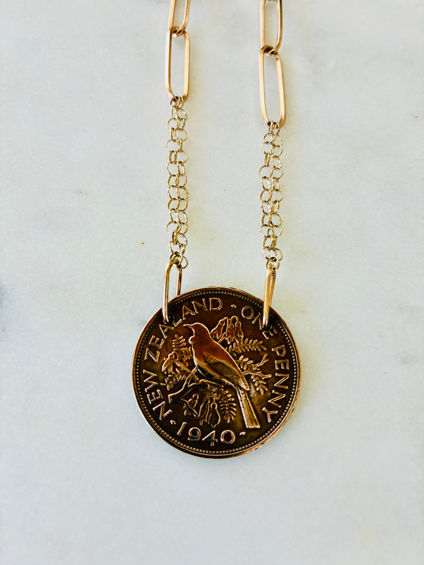 New Zealand 1940 Coin Necklace