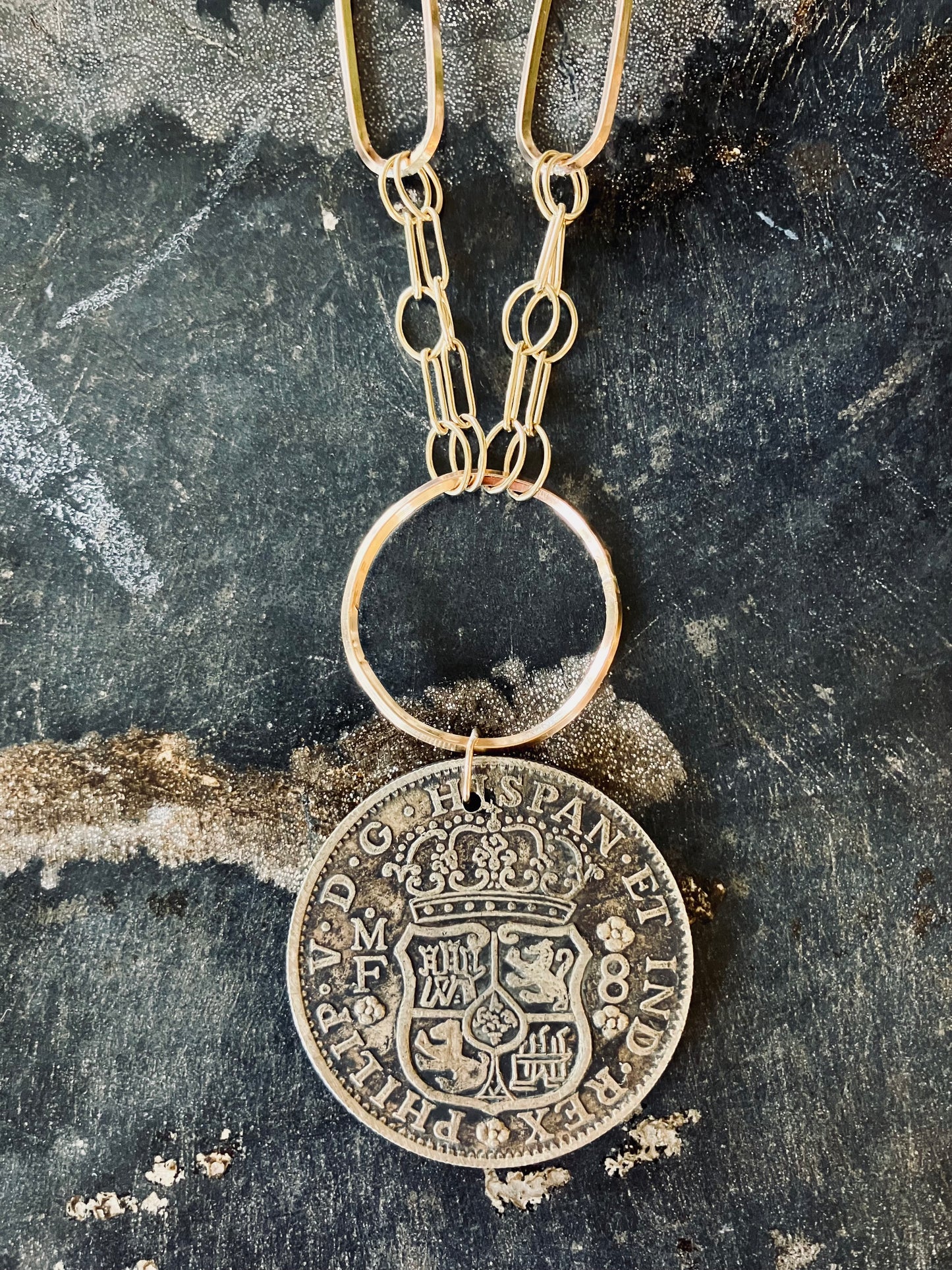 Vintage Spanish Medallion Necklace