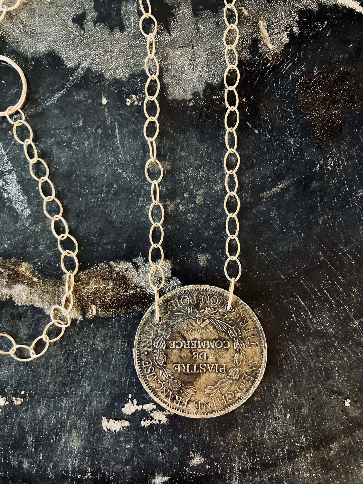 Vintage French Medallion Necklace