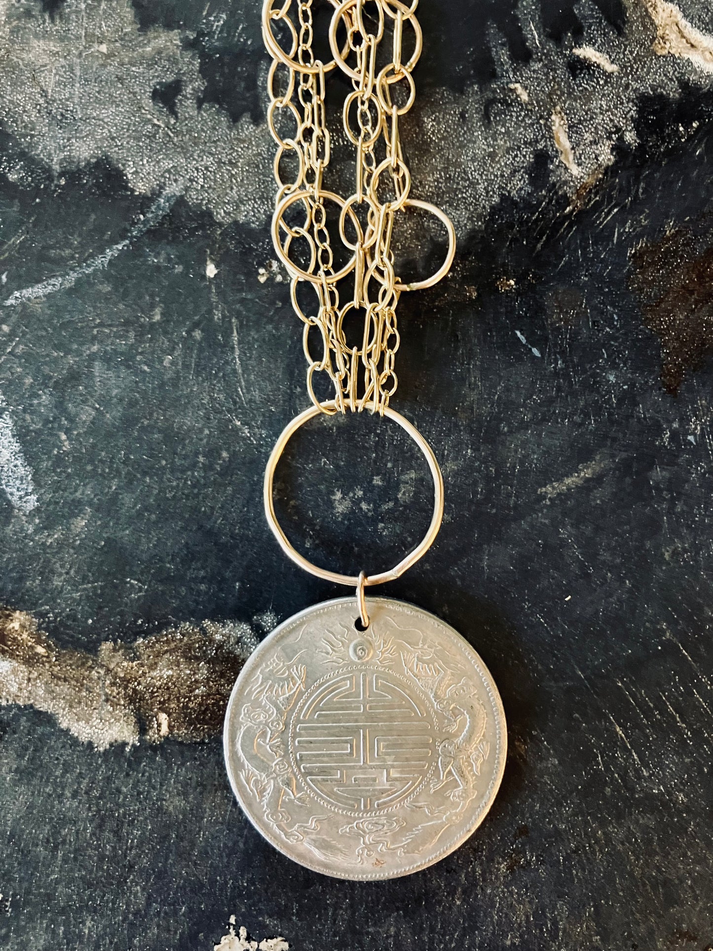 Vintage Chinese Medallion Necklace