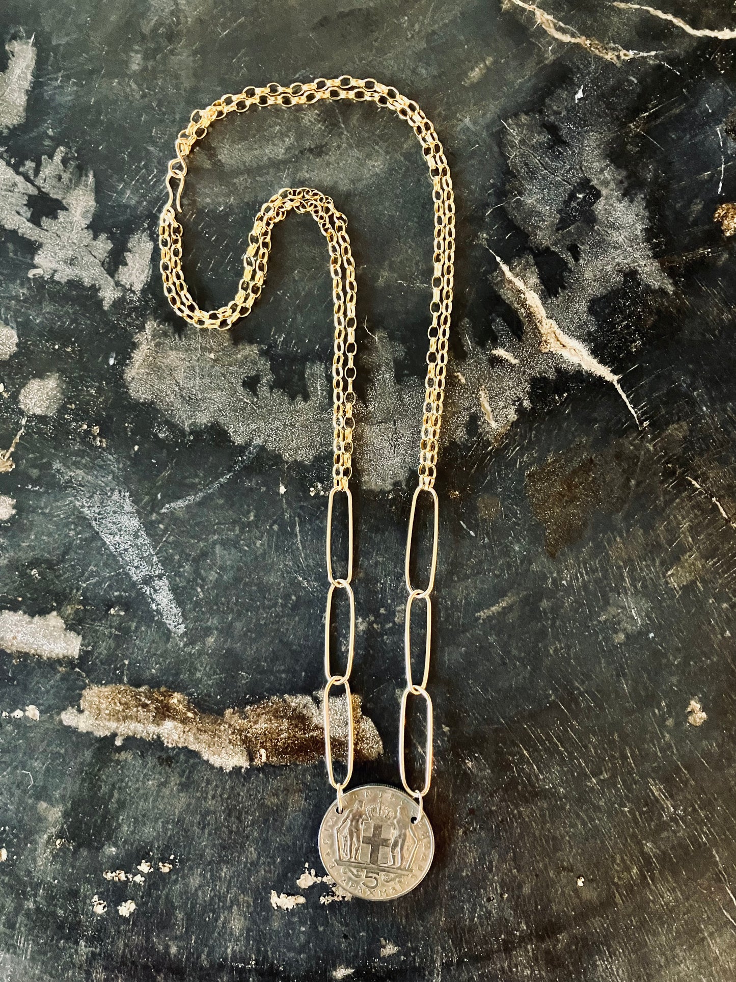 1970 Greek coin Necklace