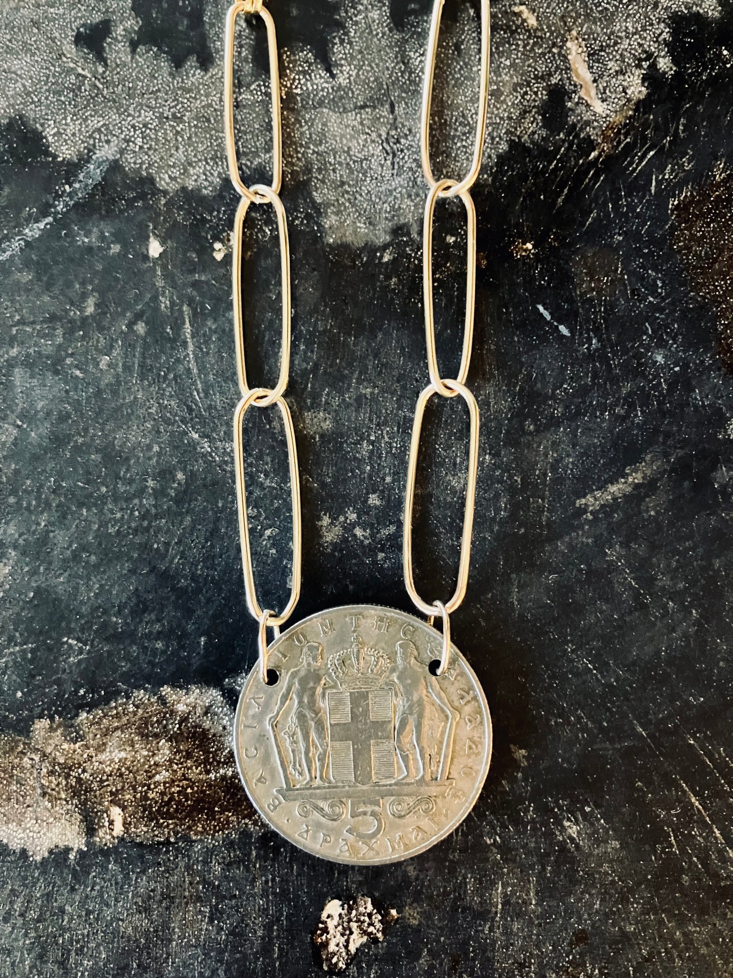 1970 Greek coin Necklace